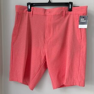 NWT Burnside Coral Flat-Front Men's Board Shorts Sz 38 Hybrid Series Stretch